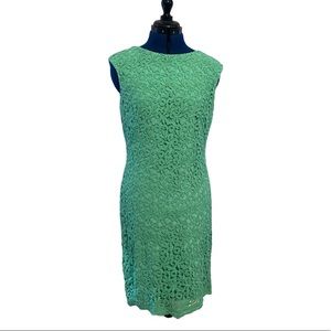 Lauren by Ralph Lauren green lace dress, Size 8